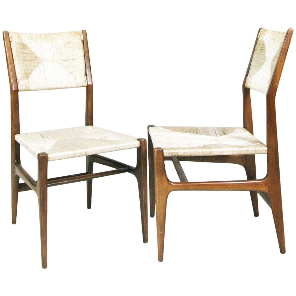 A Pair Of Chairs, Variation of "Leggera" By Gio Ponti Ca. 1952, Cassina Italy