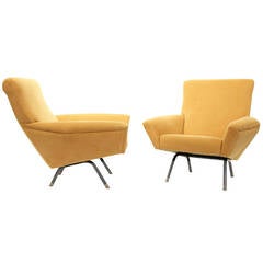 Pair of Easy Chairs by Augusto Magnaghi and Mario Terzaghi, circa 1950