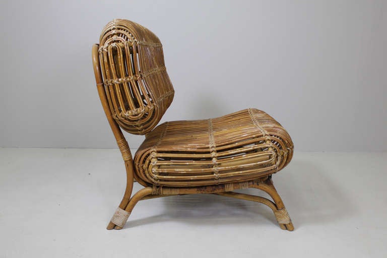 Mid-Century Modern Low Chair by Gio Ponti, Bonacina Italy 1965