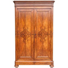 Antique Walnut Louis Philippe Armoire