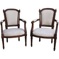 Pair of Louis XVI Armchairs 6