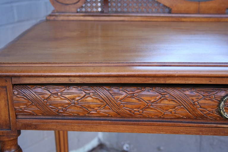 Carved Walnut Louis XVI Vanity Table 3