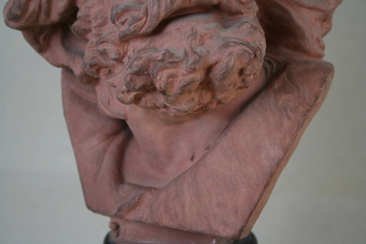 19th Century Terracotta Bust of the Old Warrior Signed Francois Rude, circa 1835 1