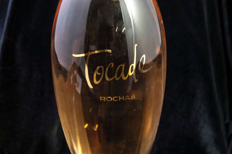 Two Grand French Vintage Perfume Factice Bottles Tocade and Femme Rochas In Excellent Condition In Fayetteville, AR