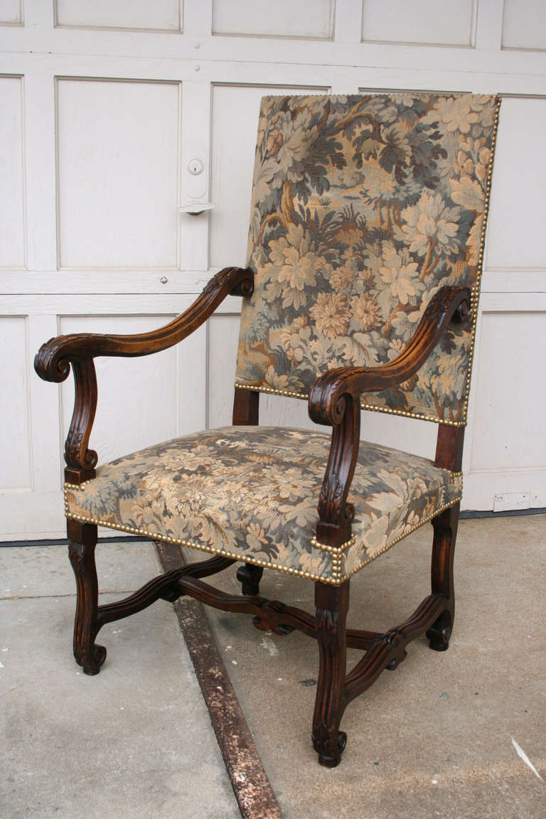 Set of Ten Hand Pegged Ash French Louis XIV Style Mutton Leg Dining Chairs 2