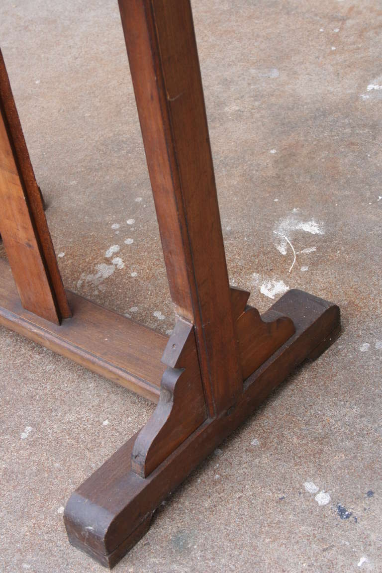 20th Century Large Adjustable Standing Antique French Painting or Display Easel ca. 1900