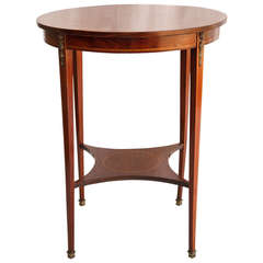 Rosewood and Mahogany Marquetry Occasional Table with Cubic Pattern and Bronze Detail