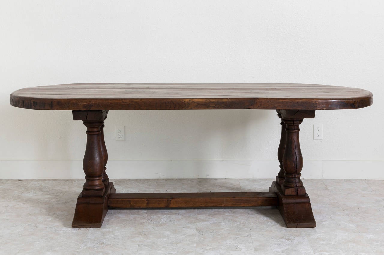 This impressive Normandy monastery table was created in the first half of the 20th century for use as the principal dining table on a farm. The 3
