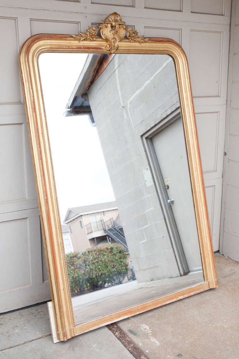 19th Century Regency Mantle or Full Length Gilt Wood Mirror