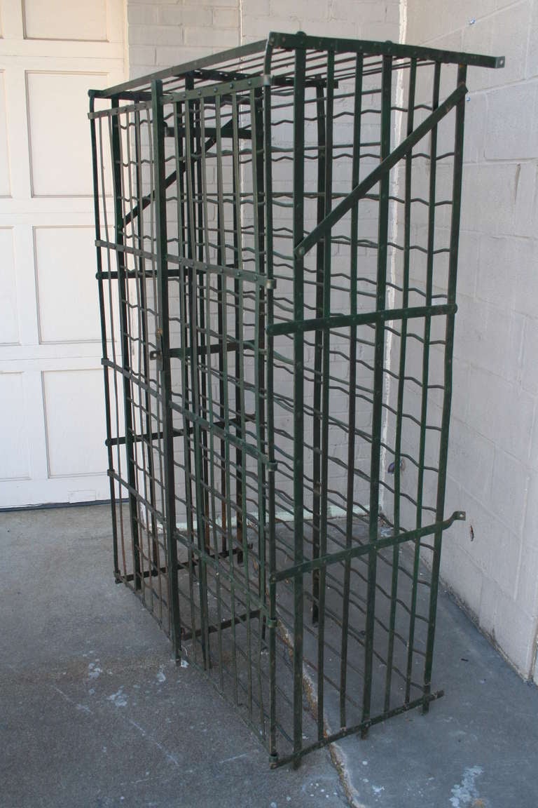 French Riveted Iron Wine Cage