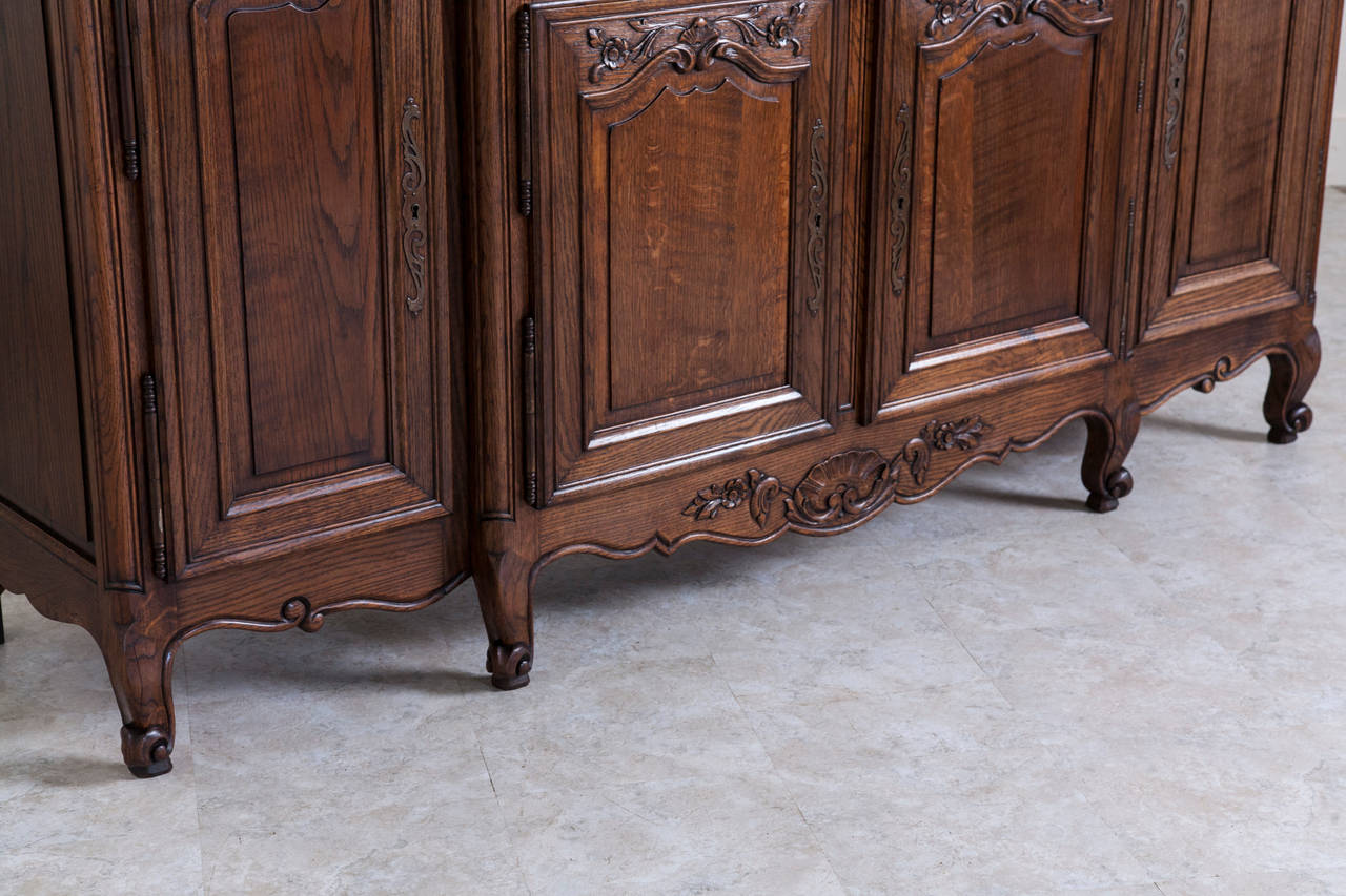 Hand-Carved French Oak Louis XV Style Buffet or Sideboard 5