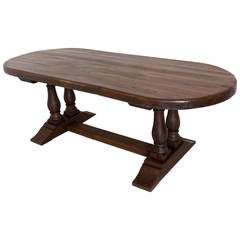 Thick Solid French Oak Monastery Table