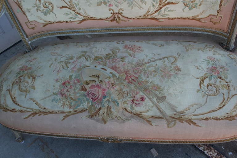 French Aubusson Tapestry Salon Set