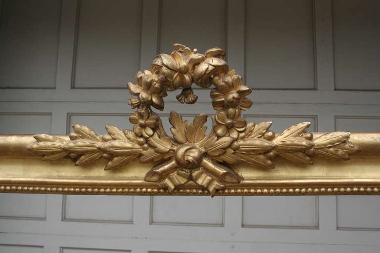 Louis XVI Pair of Gold Leaf Wooden Cornices