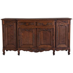 Hand-Carved French Oak Louis XV Style Buffet or Sideboard