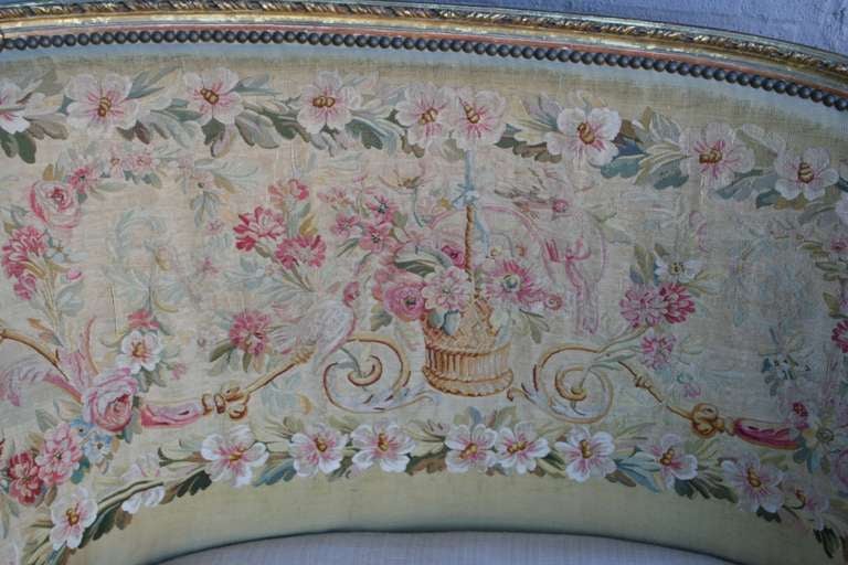 French Louis XVI Bergère With Aubusson Tapestry