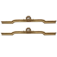 Pair of Gold Leaf Wooden Cornices