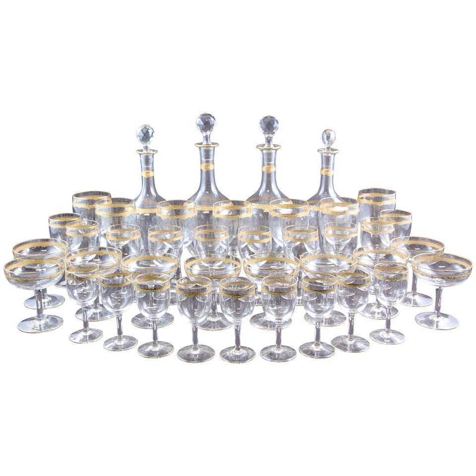 Baccarat Style Set of Crystal Service