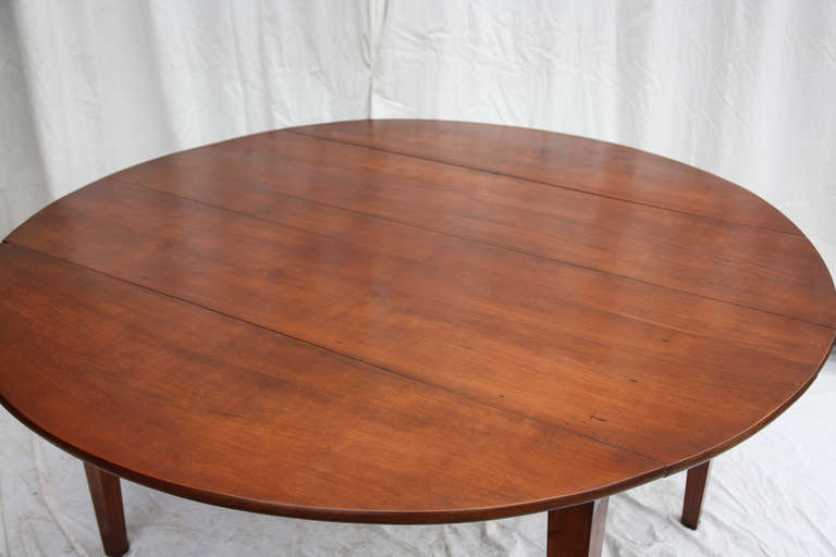 Hand Pegged Round Cherry Wood Dining Table