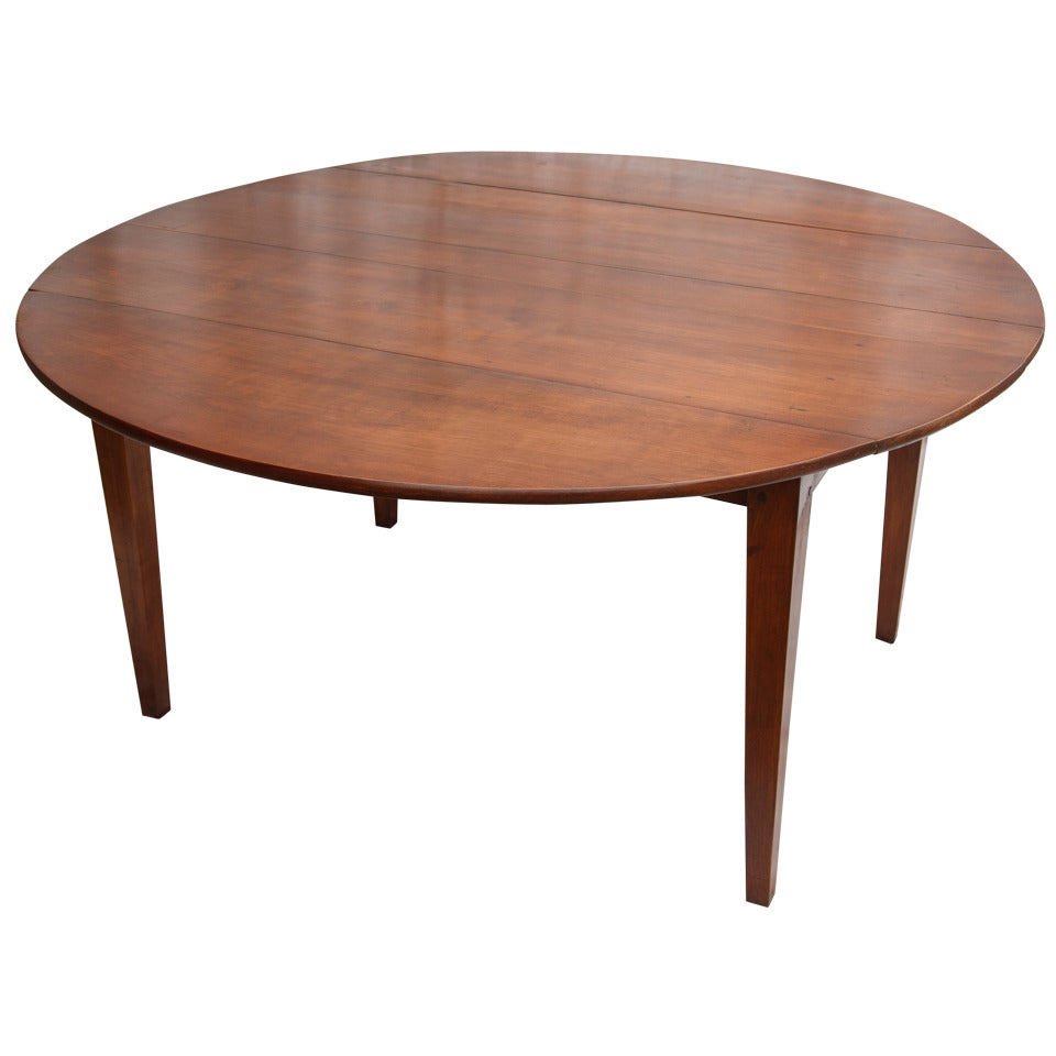 Hand Pegged Round Cherry Wood Dining Table