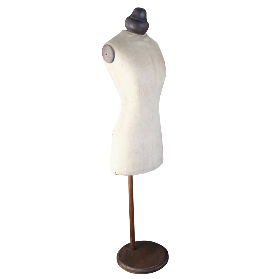 Early 20th century Tabletop Mannequin From a French Dressmaker's Shop 28 in High