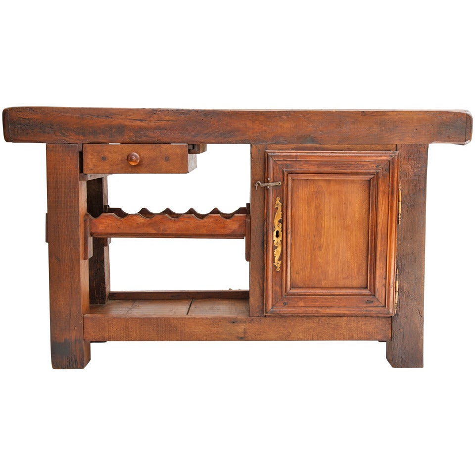 Nineteenth Century Work Bench Console Table