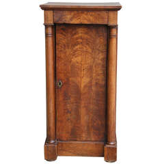 Book Matched Walnut Empire Cabinet or Side Table