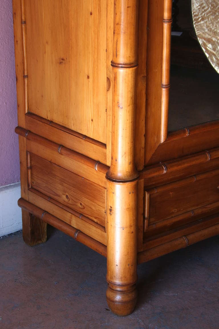 French Faux Bamboo Armoire 2