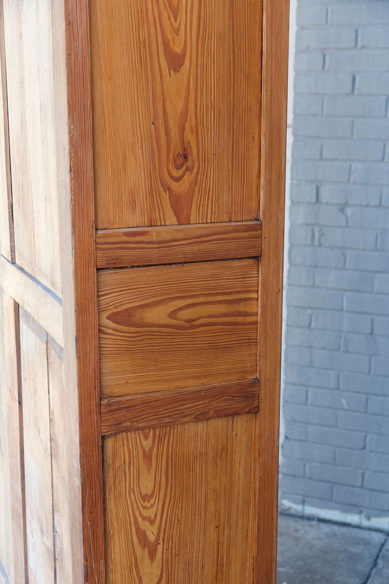 19th Century Louis Philippe Pine Bookcase with Antique Glass Doors 4