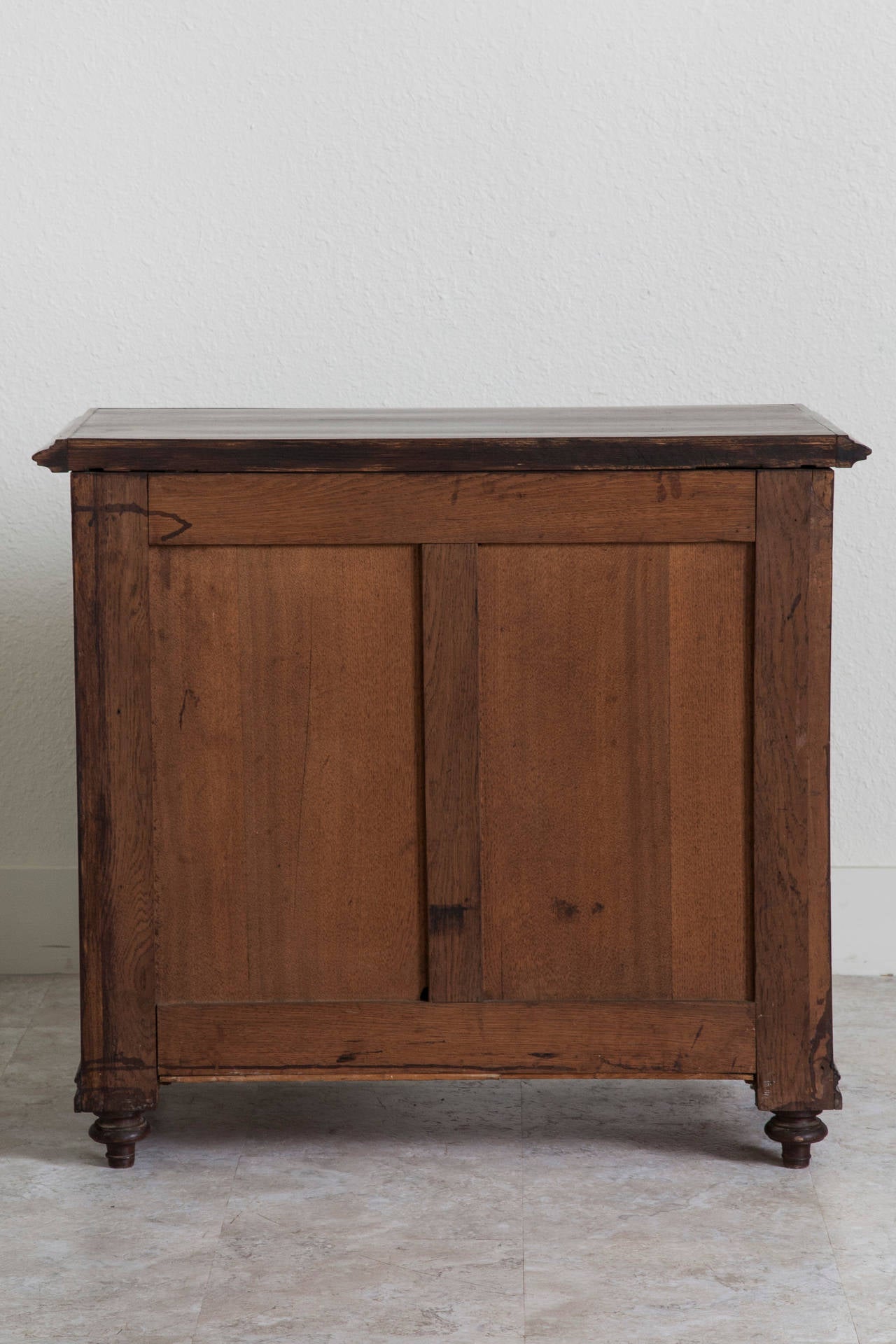 Walnut 19th Century French Small-Scale Chest or Commode with Fluted Columns