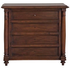 19th Century French Small-Scale Chest or Commode with Fluted Columns