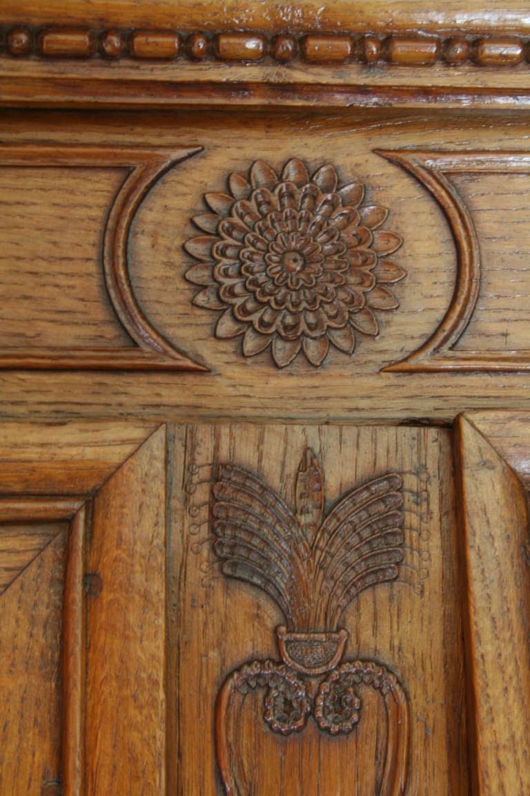 Louis XV French Armoire With Carved Year 1847