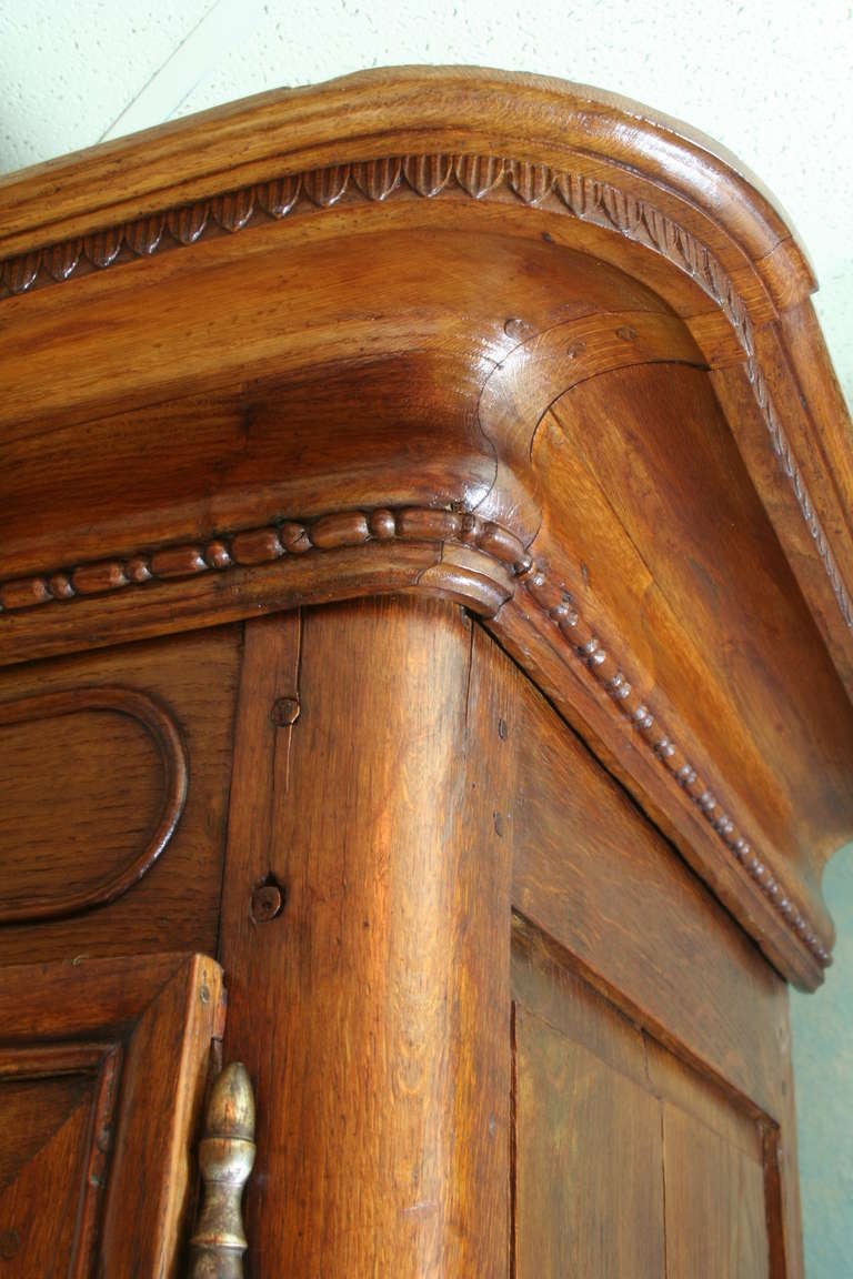 French Armoire With Carved Year 1847 In Excellent Condition In Fayetteville, AR