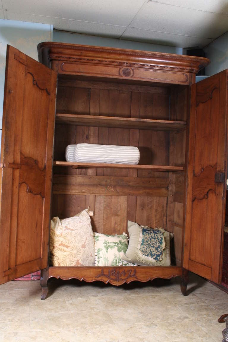 French Armoire With Carved Year 1847 5
