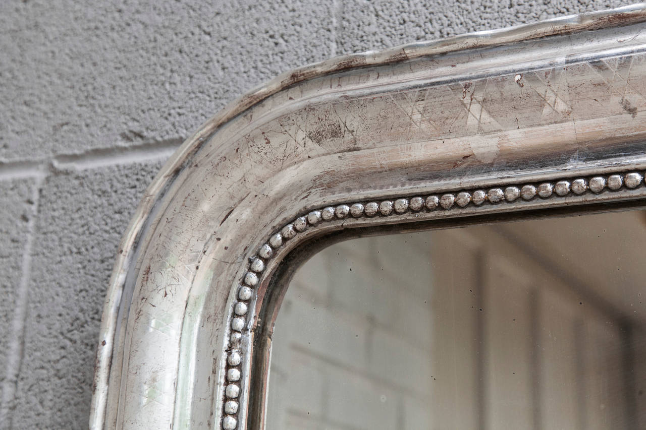 19th Century Louis Philippe Silvered Mirror 1