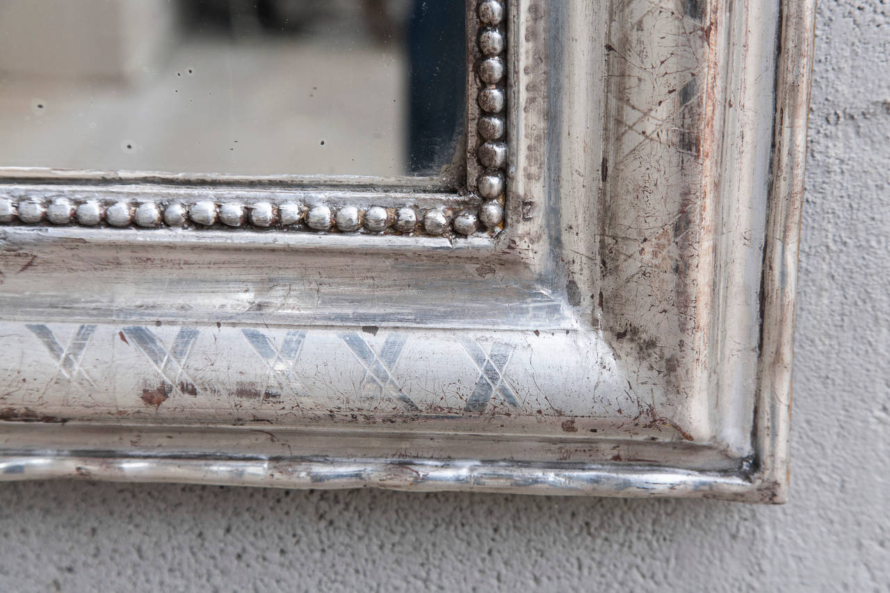 19th Century Louis Philippe Silvered Mirror 2