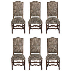 Set of Six Hand Pegged Ash Mutton Leg Dining Chairs