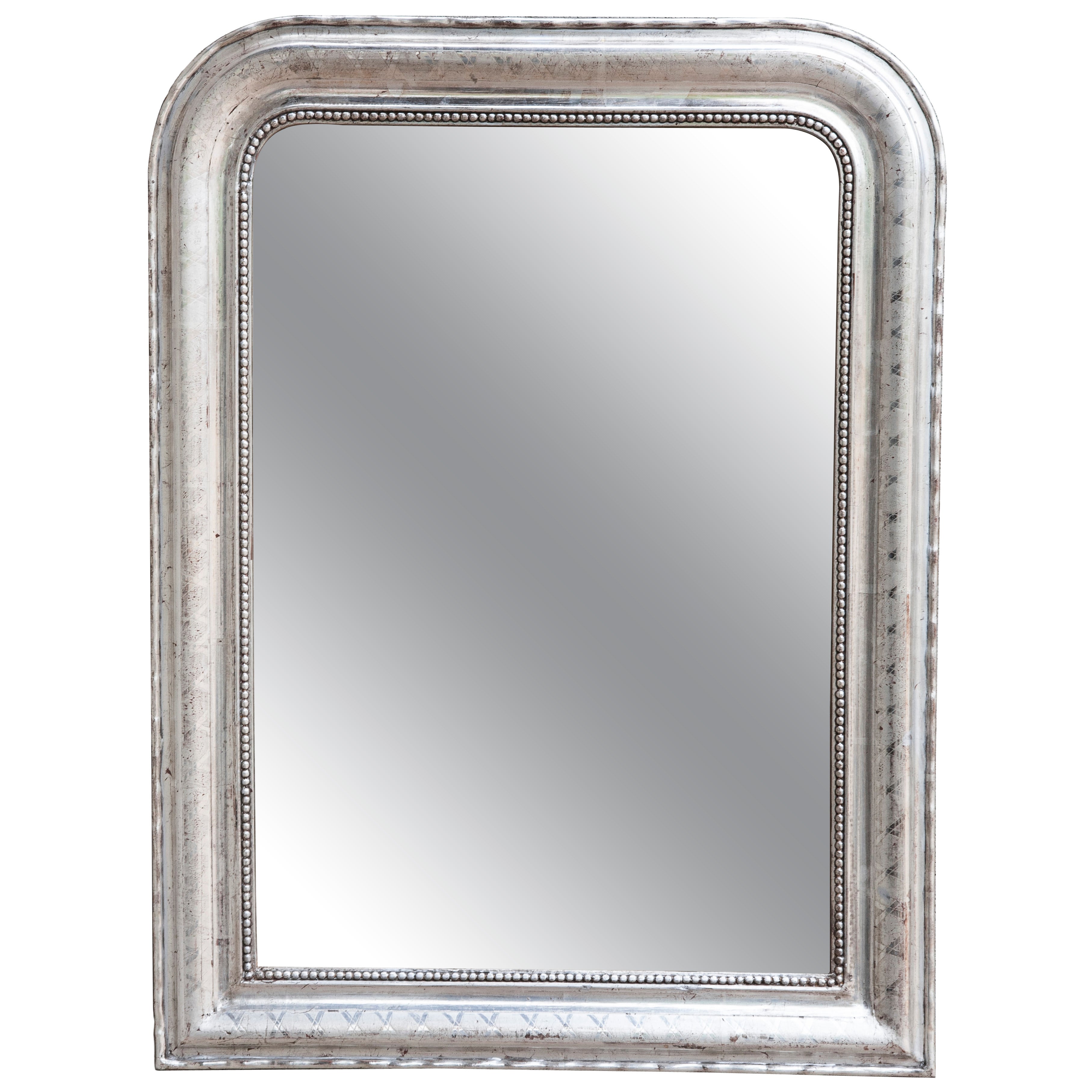 19th Century Louis Philippe Silvered Mirror