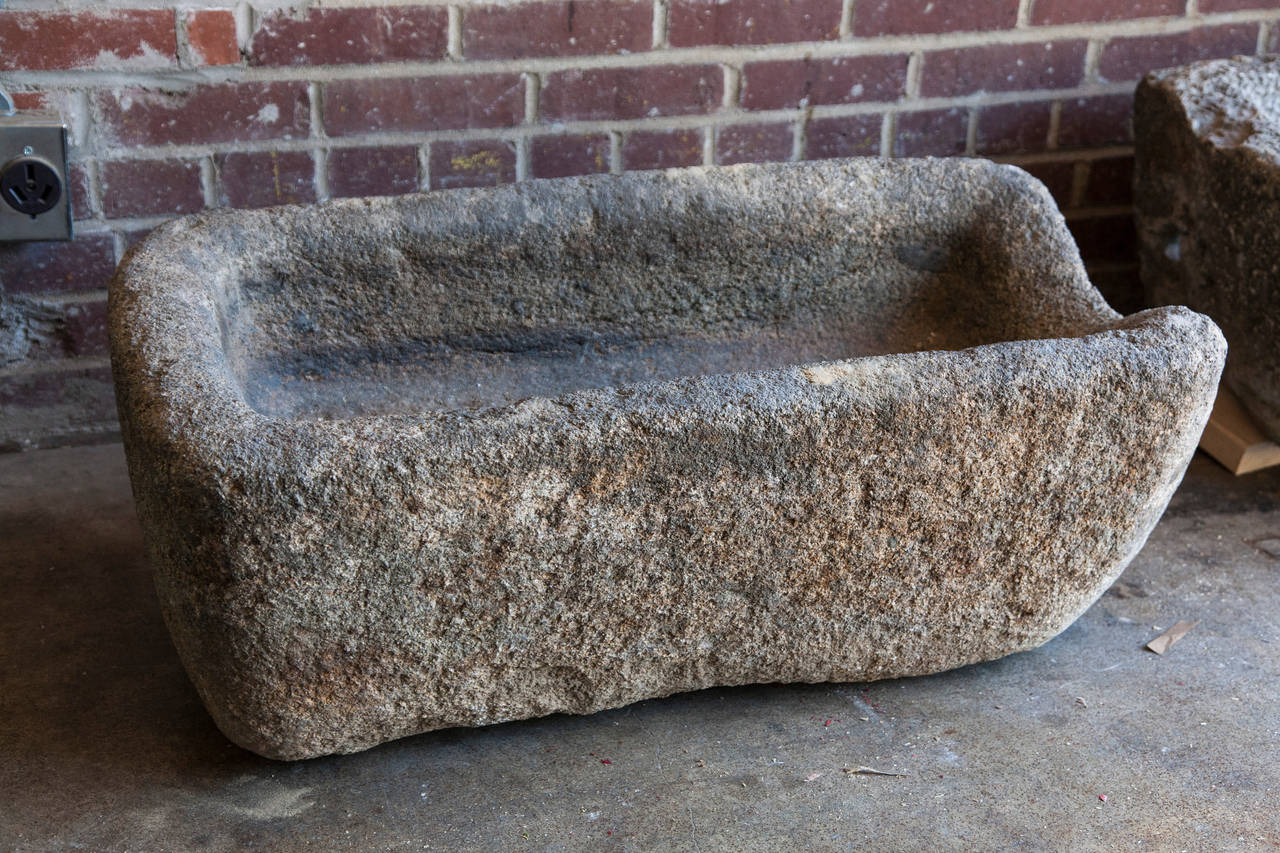 carved stone basin