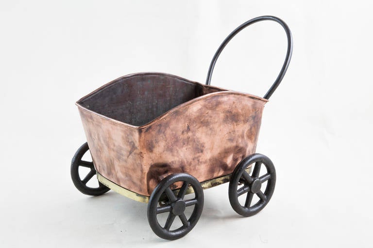 Copper Table Top Garden Cart Wine Chiller