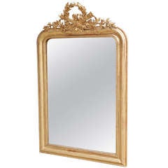 Nineteenth Century French Louis XVI Gilt Wood Mirror