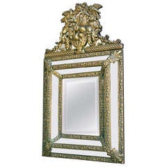 French Bronze Repoussé Mirror