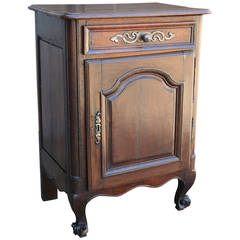 18th Century French Jam Cabinet of Solid Hand-Carved Oak with Iron Hardware 3