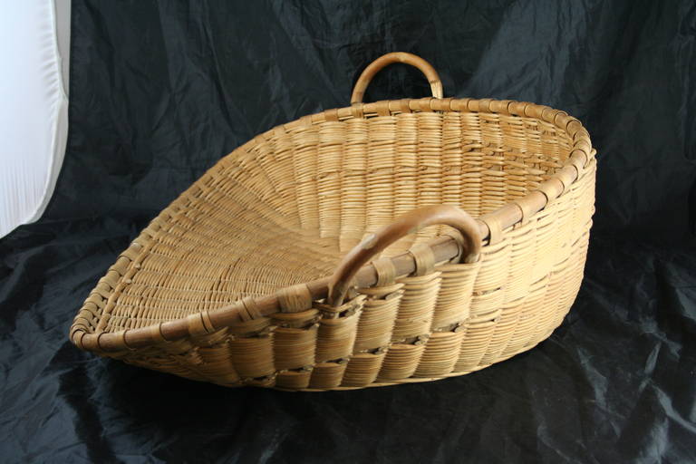 Large 19th Century French Winnowing Basket For Sale at 1stdibs