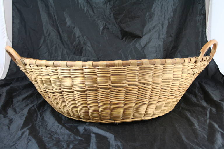 Large 19th Century French Winnowing Basket For Sale at 1stdibs