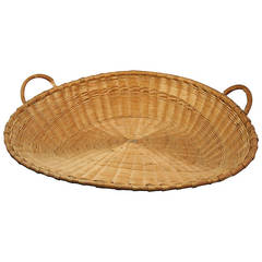 Large 19th Century French Winnowing Basket 8