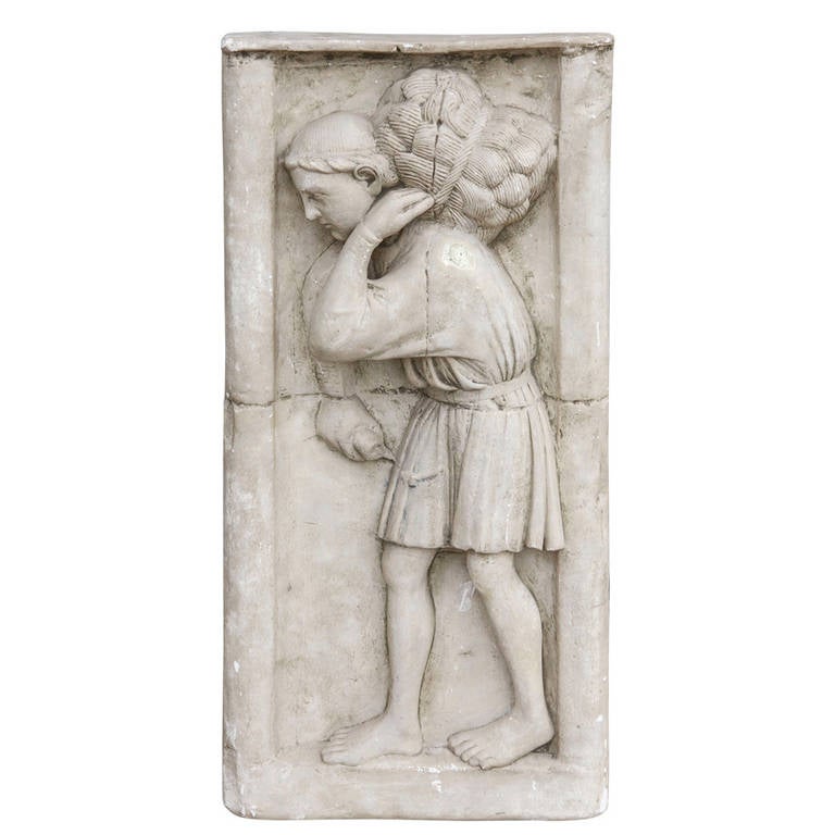 Large Plaster of Paris Wall Sculpture from the Louvre Museum Studios at