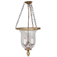 Bronze and Glass Louis XVI Pendant Lamp Light Chandelier