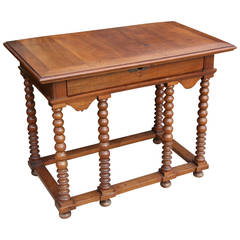 Period Louis XIII Walnut Side Table for Holding a Chest or Coffer