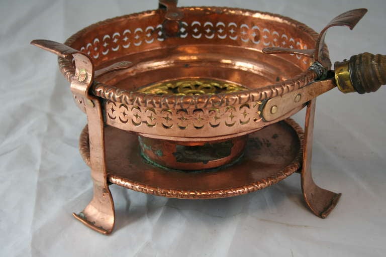 18th Century French Copper and Brass Braisier or Serving Piece For Sale 3